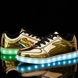 Gold light up sneakers - SANYES Size 9